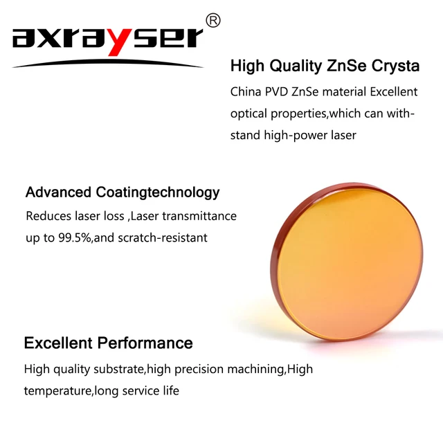 CO2 Focus Lens CVD/PVD Pro Dia.18 19.05 20mm FL38.1 50.8 63.5mm for Laser Engraving Cutting Machine 3