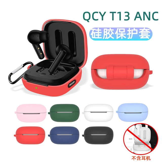 For QCY T13 ANC Case Silicone Earphones Cover Dropproof Wireless Headphone  Charging Box Shell For QCY