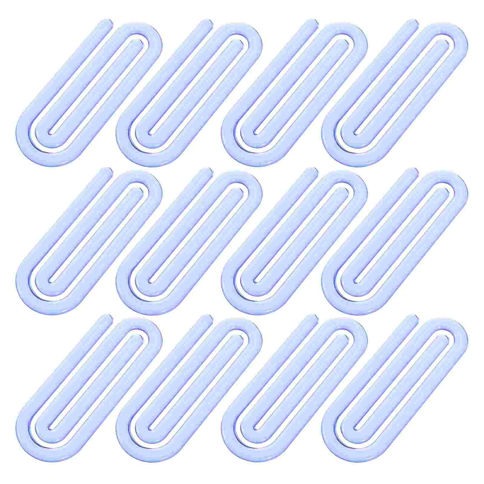 

60 Pcs Big Paper Clip File Clips Document Paperclips Crafts Jumbo Small Office Binder Blue Fixing Plastic