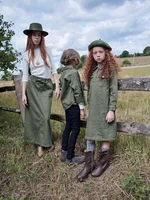 Clearance sale AS AW25 Retro green denim collection 100% cotton high quality brand denim fabric kids family matching clothes