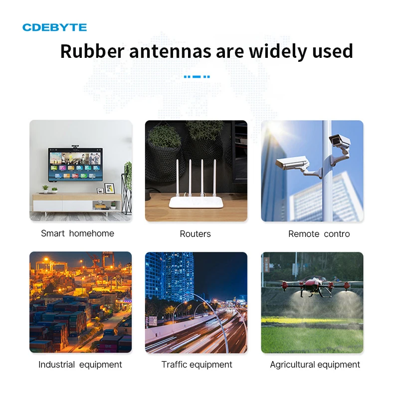 Wifi antenna lora antenna 5PCS 915MHz Lora WIFI antenna omnidirectional 3.5dBi SMA-J 20W long range rubber foldable antenna for communication
