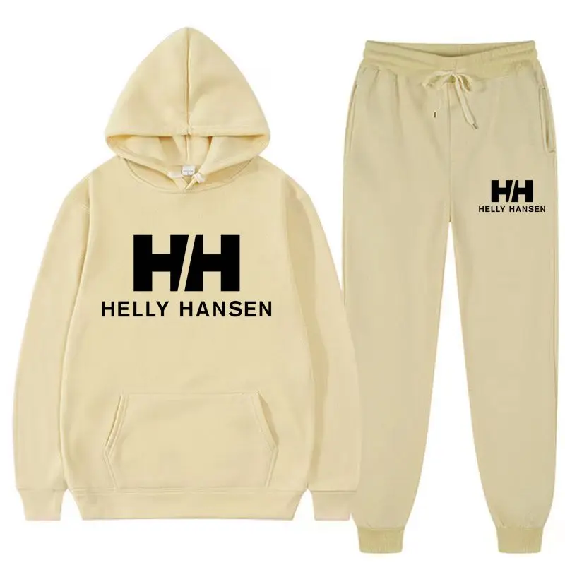 

Sporty Hoodie HH 2 Piece Set + Pants Activewear Men Ladies Fleece Sweatshirts Streetwear Pullovers Casual Jogging Sets