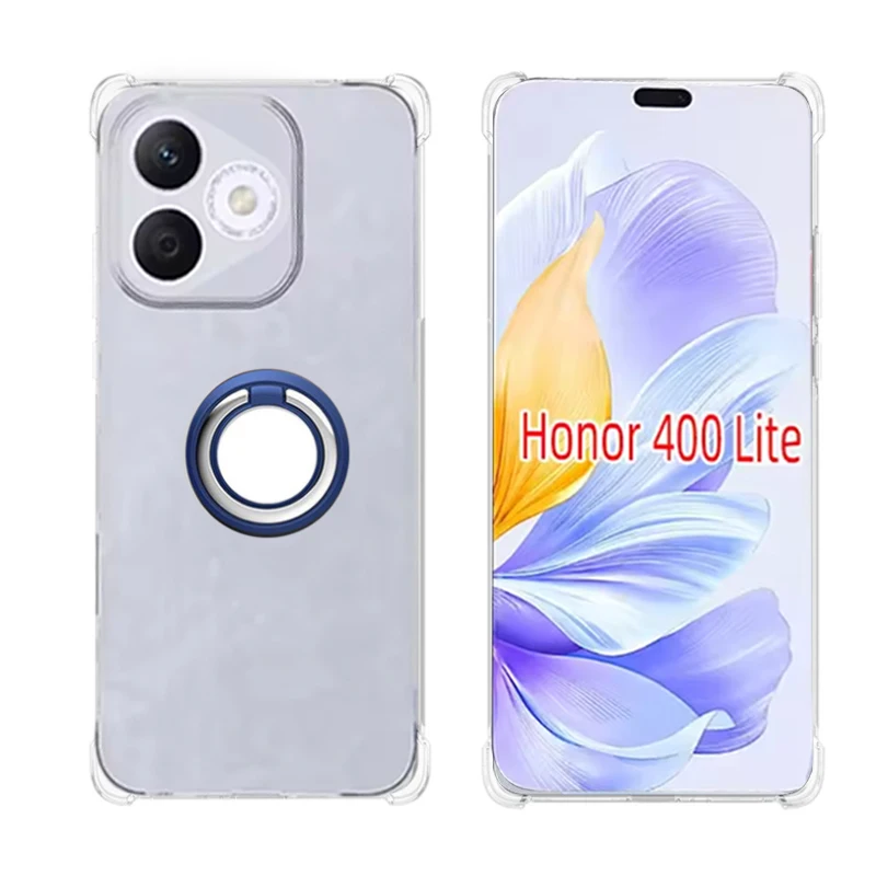 Airbag Silicone Shockproof Phone Case with Magnetic Stand Holder and Transparent Design