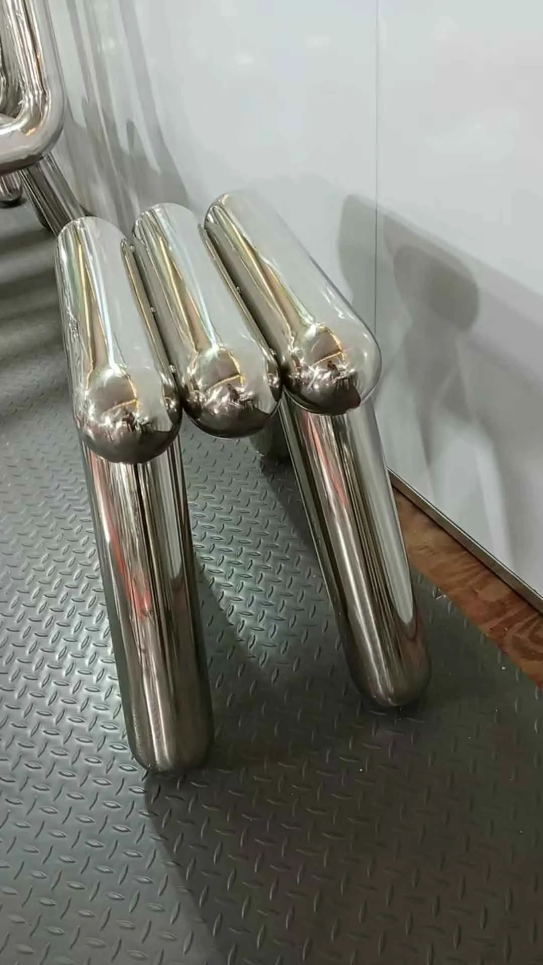 Edelstahlhocker, Schuhwechselhocker für zu Hause, Fußhocker, Metallsitze, luxuriöser Kunsthocker, Freizeitstuhl, nordische Möbel, individuell gestaltet – Detail 5