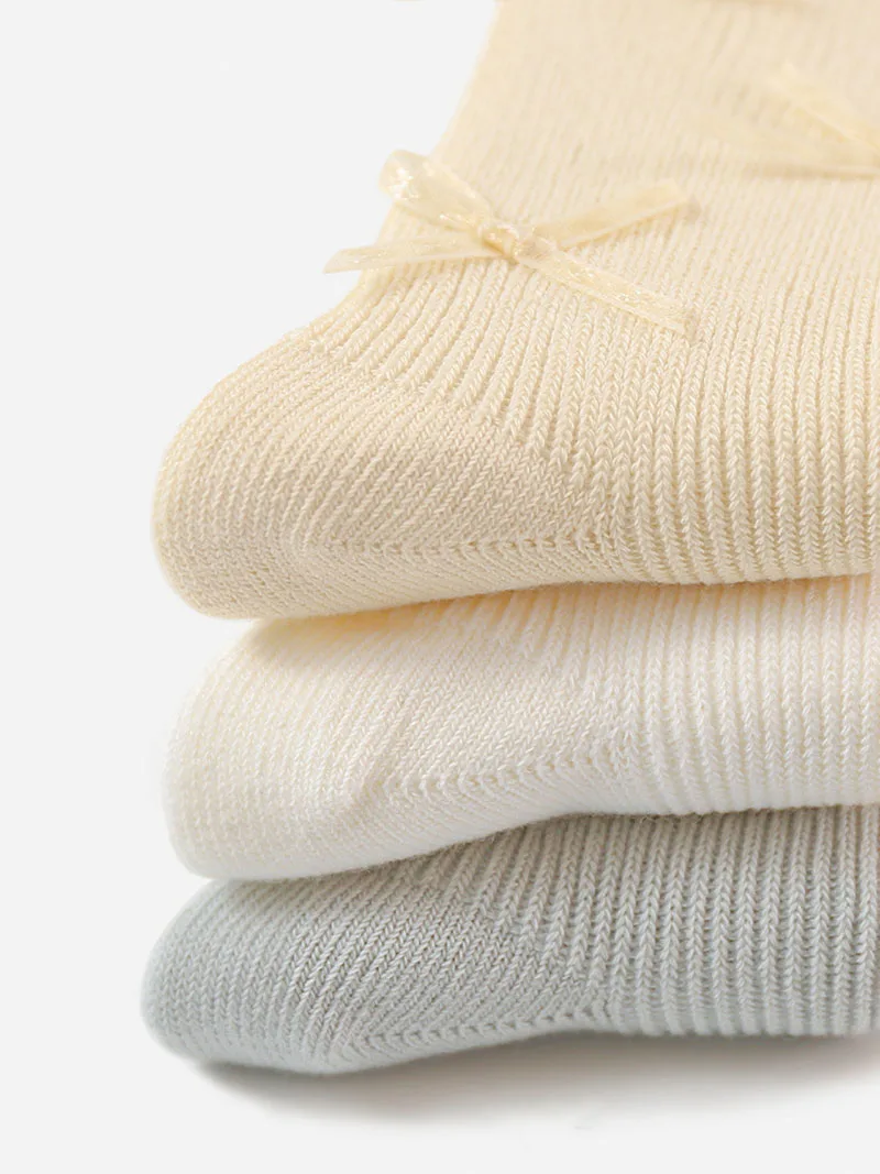 Girls Cotton Bow Socks for Spring