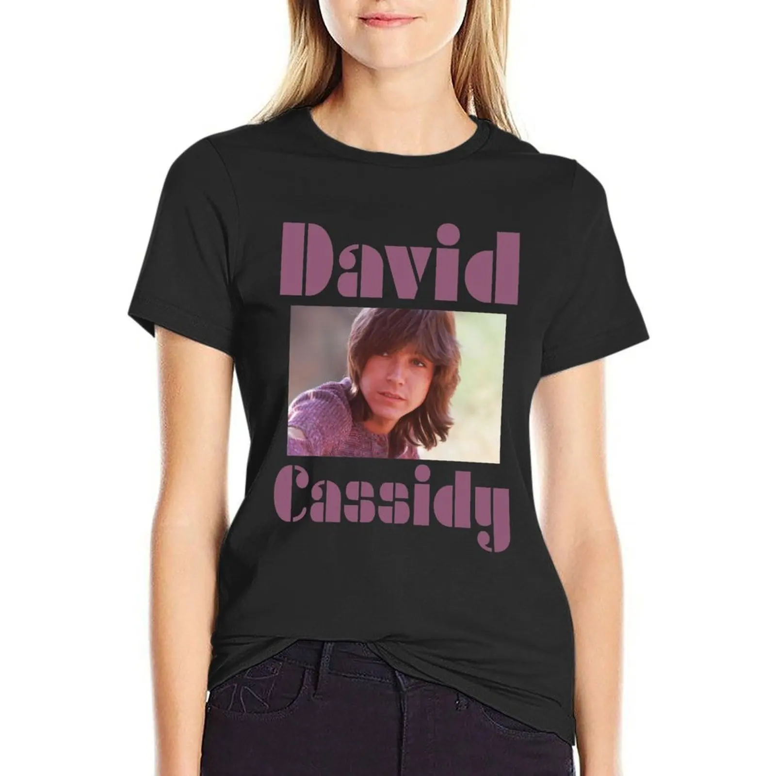 

David Cassidy T-shirt summer tops cute clothes white t shirts for Women