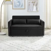 MH Sleeper Sofa Bed w/USB Port, 3-in-1 Adjustable Pull-Out Bed, 2 Lumbar Pillows, Side Pocket - Soft Velvet Convertible Sleeper 6
