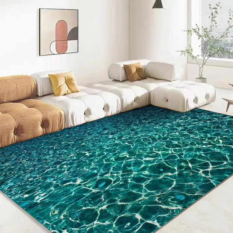 ラグ・カーペット WATER RUG 15 Sizes 3D Ocean Sea Water Rug Sea Carpet for Living Room Non