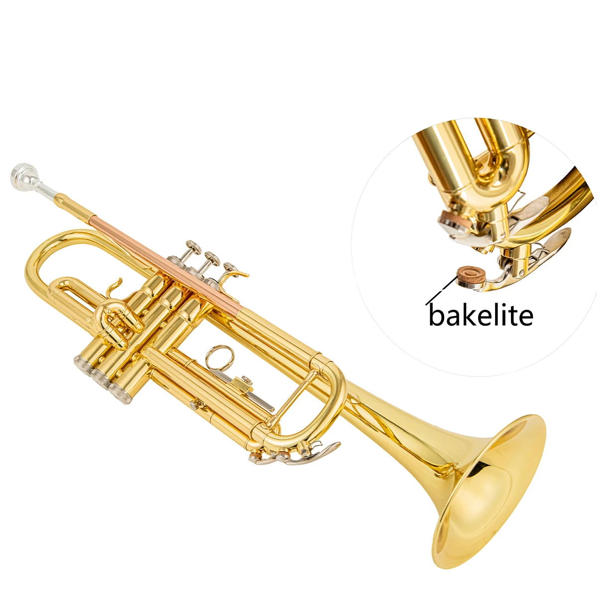 AUROSUS ATR-6331H Bb Trumpets for Advanced Student w/Case, Cloth Phosphorous copper Leadpipe Brass BELL