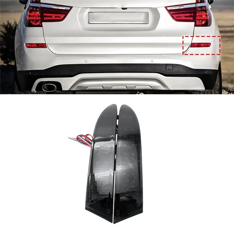 A65P-BMW X3 F25 2014-2017 자동차 LED 후면 범퍼 라이트 후면 안개 램프 주차 경고등 반사판 미등 63257352209