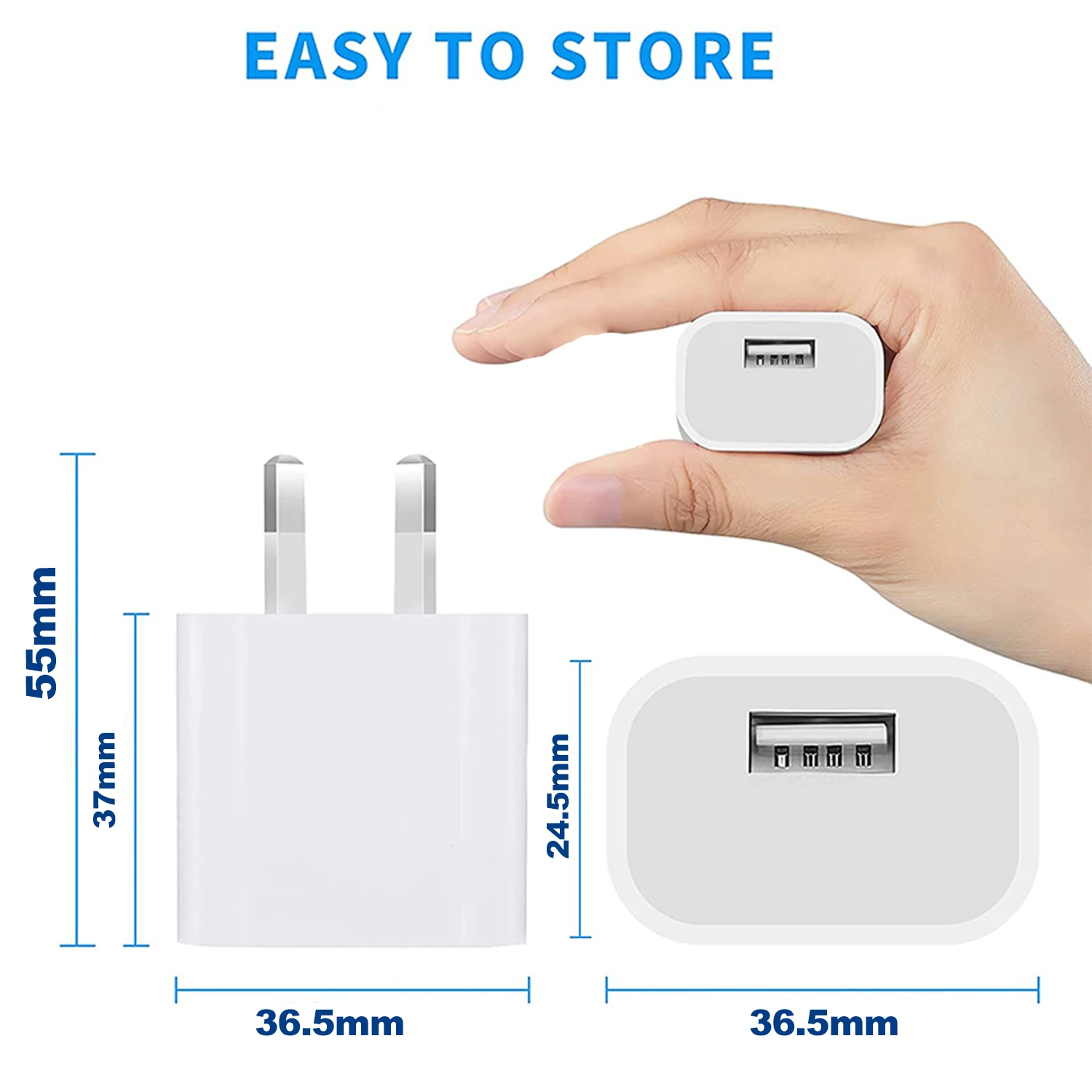 Dual Port USB Wall Charger AU Plug Power Adapter 5V/2.1A
