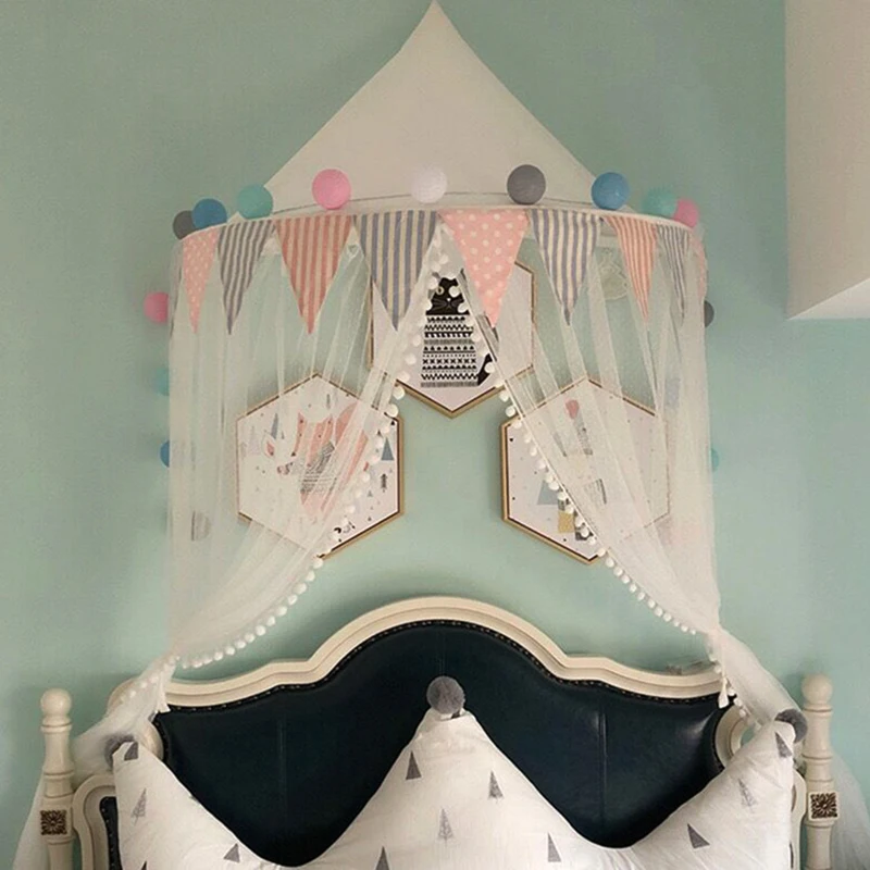Kids Teepee Tents Children Play House Castle Cotton Foldable Tent Canopy Bed Curtain Baby Crib Netting Girls Boy Room Decoration kids dream tent