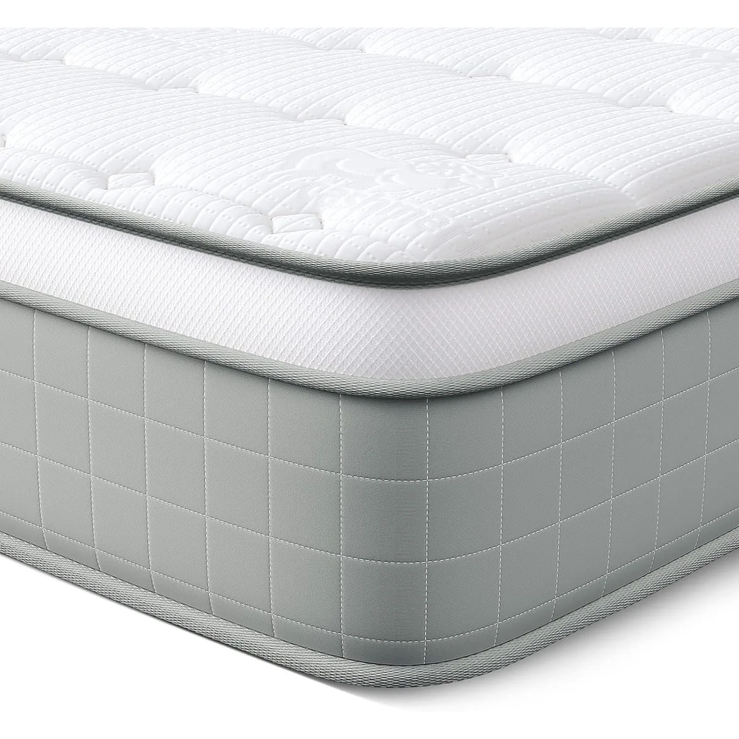 Vesgantti 10 Inch Innerspring Hybrid Mattress, Pressure Relief Mattress in a Box with Breathable Memory Foam, Medium Firm 5