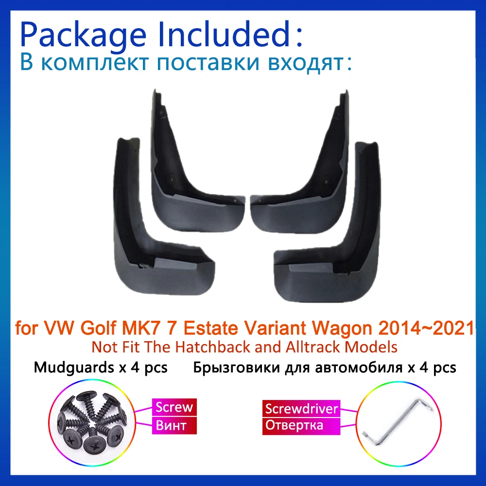 

4x Mudguards For VW Golf MK7 7 Estate Variant Wagon 2014~2021 Accessories Volkswagen AU MudFlap Splash Guards Front Wheel Fender