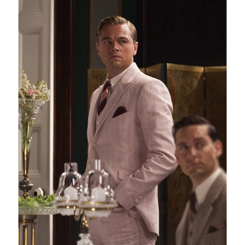 

Luxury Pink Single Breasted Men's Suits Formal Wedding Elegant Groom Outfits Tuxedo Slim Fit Bespoke 3 Piece Jacket Pants Vest