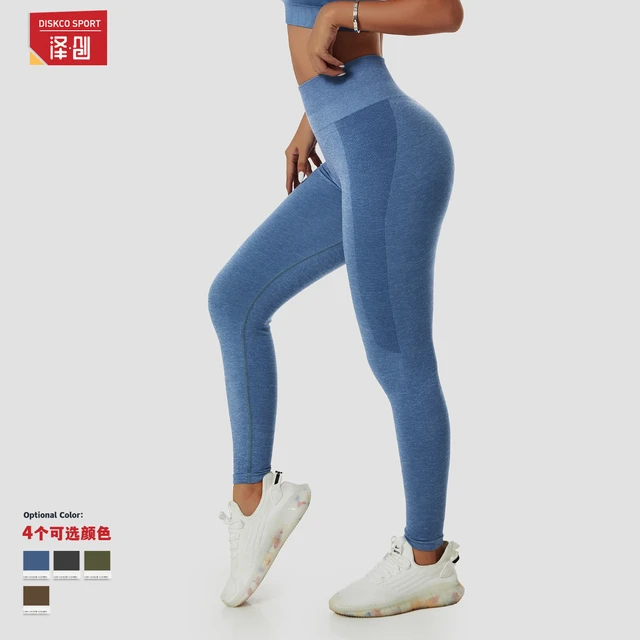 Mallas deportivas Push Up para mujer, Leggings para gimnasio, color azul,  blanco, verde y negro - AliExpress