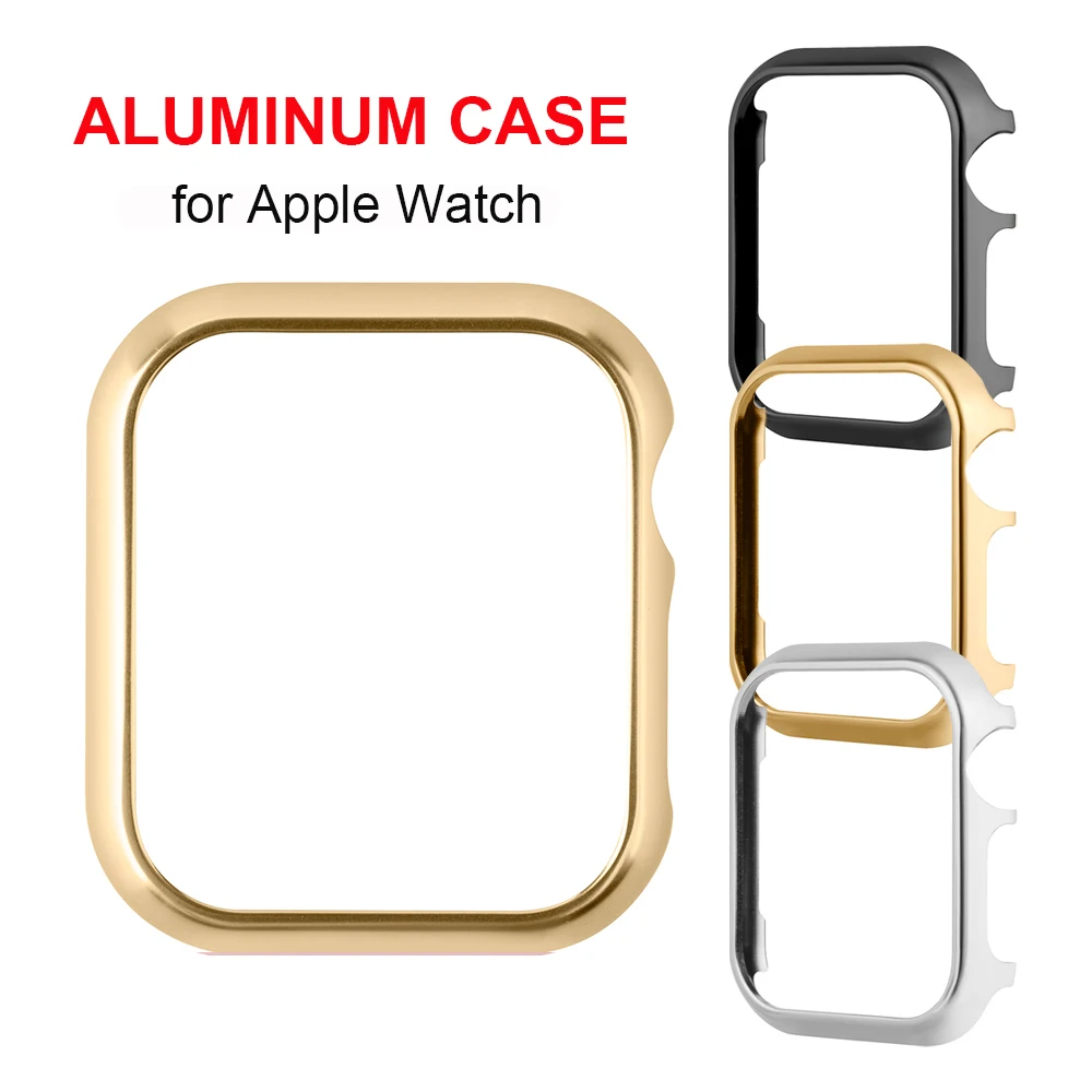Sleek Aluminum Frame Metal Case Bumper for Apple Watch – No Screen Cover