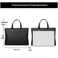 Multiple Pockets Handbag Portable Large Capacity Shoulder Bag Multi-Functional Business Briefcase for Business & Casual Use - Image 2
