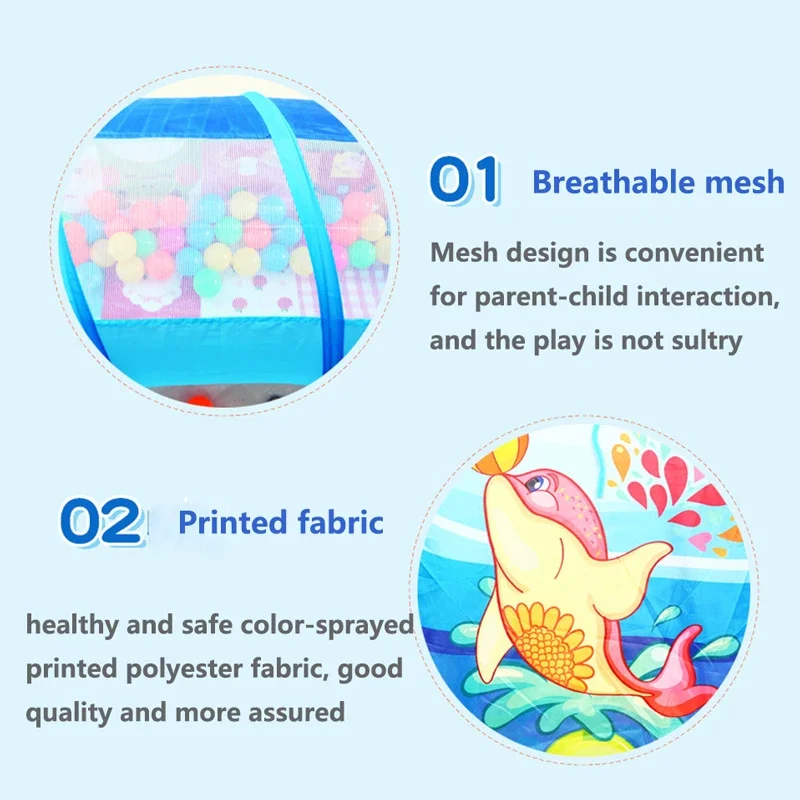 3 in 1 Baby Playpen Ball Pit Dry Pool with Balls Portable Baby Playground Baby Ball Pool Children's Pool Balls Children's Park 3