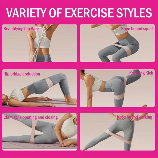 Silicone Butt Ring Yoga Elastic Tension Resistance Band Fitness Female Elastic Ring Stretch Pull Back Buttock Buttock Magic 5