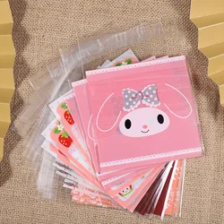 100pcs/lot 10*10cm Plastic Cartoon Cookie&Candy Bags Self-Adhesive Gift Bag For Wedding Party Supplies Biscuit Packaging Bag