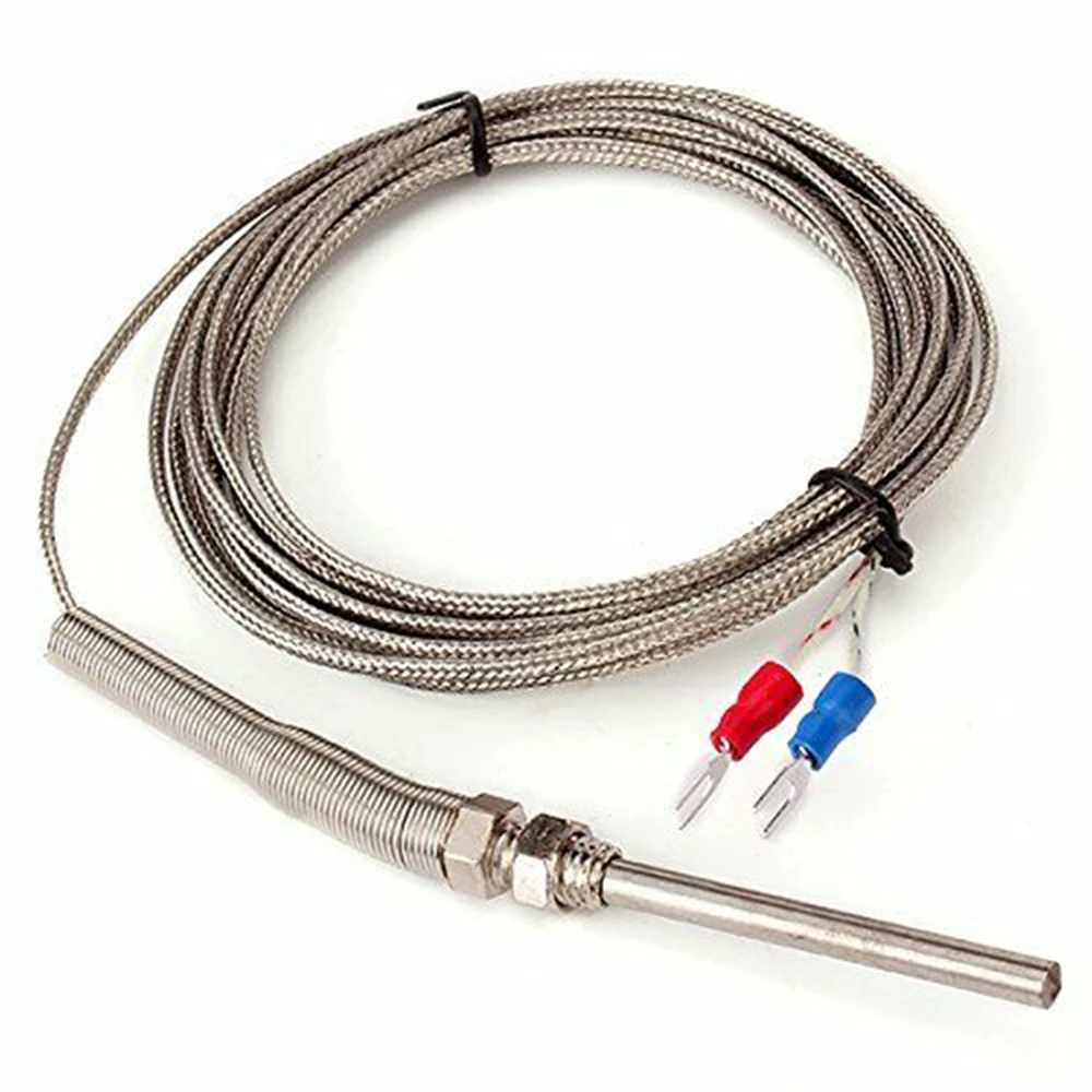 

3/8" NPT K Type Thermocouple Stainless Steel Probe 50mm 3 Meters Cable Wire Length High Temperature -100~1250 ℃ Probe Sensor