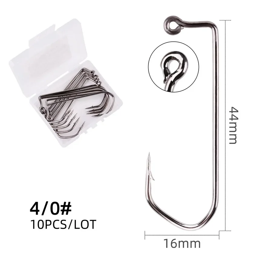 Carbon Steel Lure Bait Holder  Baitholder Fishing Hooks Worm - 10pcs/box  Barbed - Aliexpress