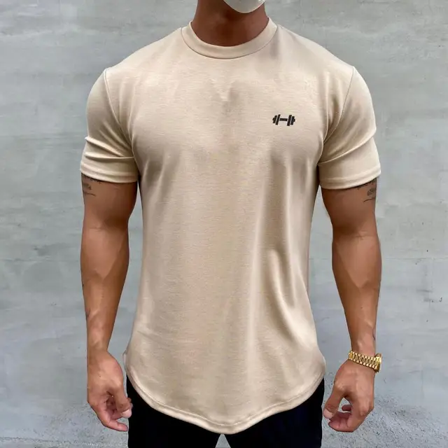 2022 Men T-shirt Male Sports Gym Muscle Fitness T Shirt Blouses Loose Half Sleeve Summer Bodybuilding Tee Tops Men s Clothing