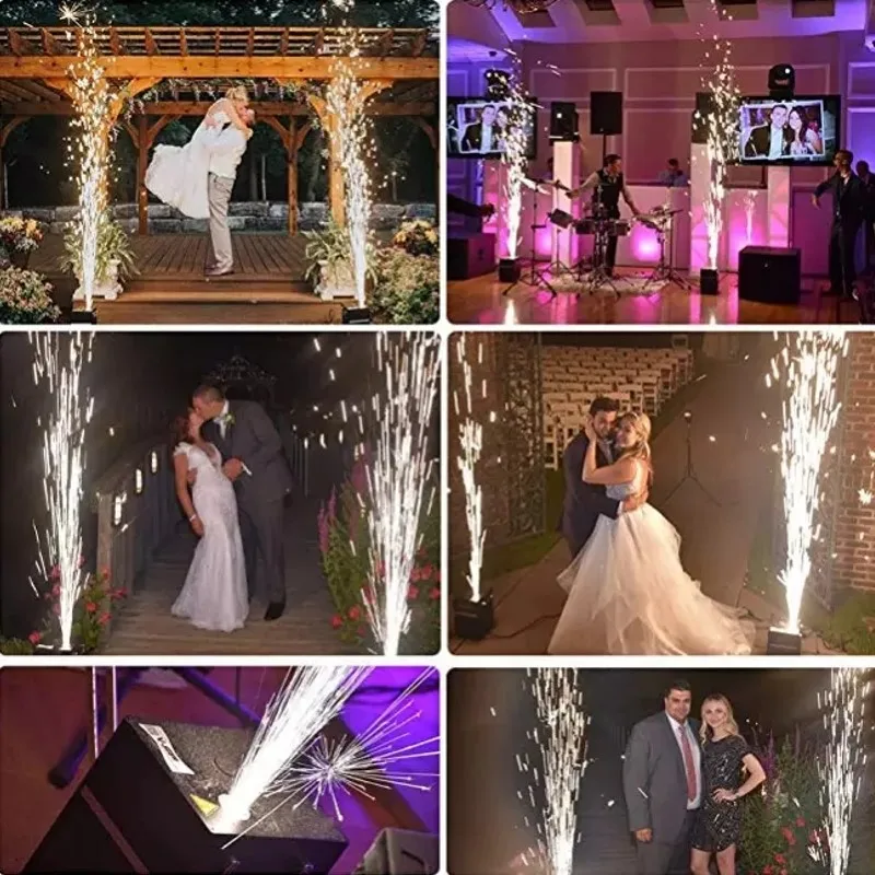 Ti Powder 600W Cold Spark Machine Sparkular Machine DMX Wedding Sparkler Ti Machine Fountain Machine Moving Head Stage 6