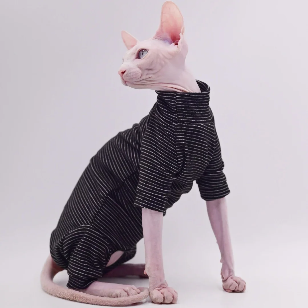 Cozy Four-Legged Cat Jacket for Hairless Breeds Cat Clothes for Sphynx Cats, Devon Rex Cats, Cornish Cats,Abbey Cats