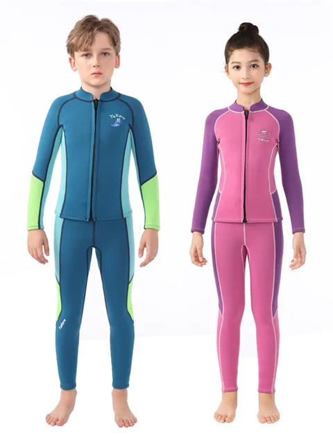 Yueta Kinder Wetsuit 2,5mm Neopreen - Duikpak Jongens & Meisjes Voor Zwemmen & Surfen
