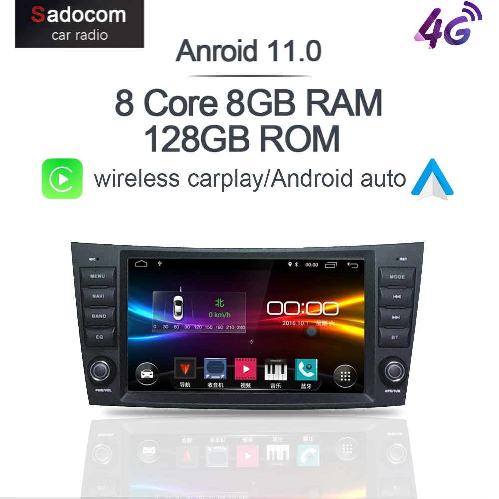 8&quot DSP Android 11.0 8 Core 4GB RAM 64GB 4G LTE Car DVD Player GPS Map RDS Radio car radio For Benz W211 W463 W219 W209 2004-2011 |