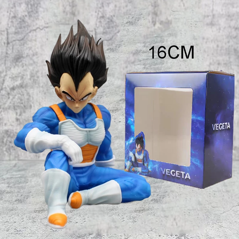 16Cm Spacesuit Vegeta Iv Figurine Anime Dragon Ball Z Action Figures Gk Vegeta Sitting Figure Saiyan Doll Pvc Giocattoli Da Collezione