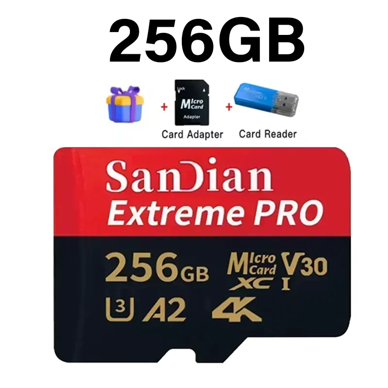 ตัวเลือกสินค้า การ์ดหน่วยความจำกันน้ำ ความจุ 512GB ความเร็วสูง Class 10 U3 V30