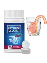  Denture Cleansing Tablet 100 Tabs Cleanser Pills Whitening Remove Bad Odors Oral Cleaning Care Fresh Breath Cleaning Stains 