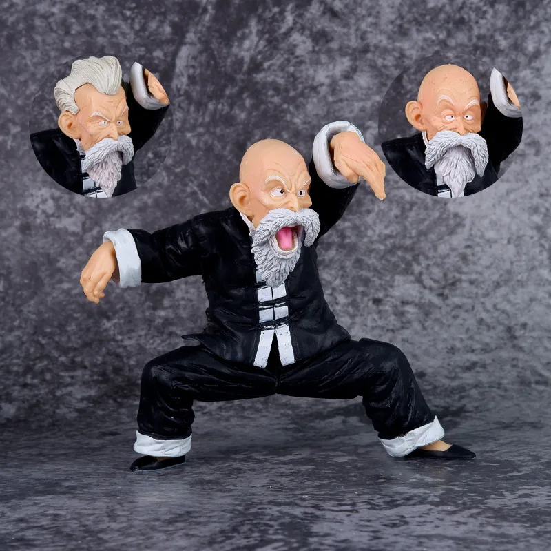 

Anime Dragon Ball Z Master Roshi Figure Kame Sennin PVC Action Figure Three Head Replaceable Collection Model Toys Gift