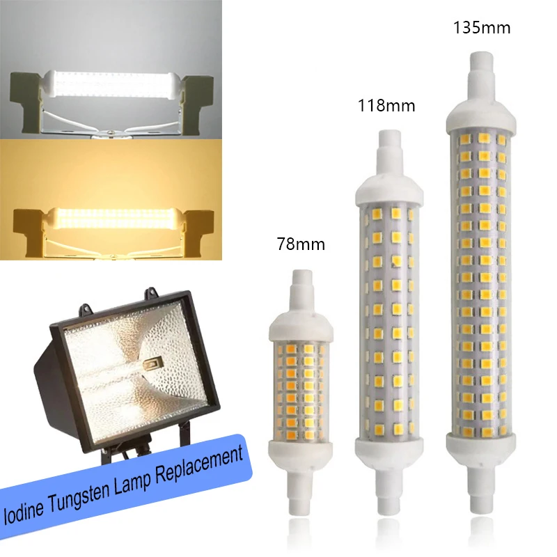 

1Pc R7S LED 78mm 118mm 135mm Light Bulb 6W 9W 12W SMD 2835 Lamp LED Lamp 220V Corn Light Energy Saving Replace Halogen Light