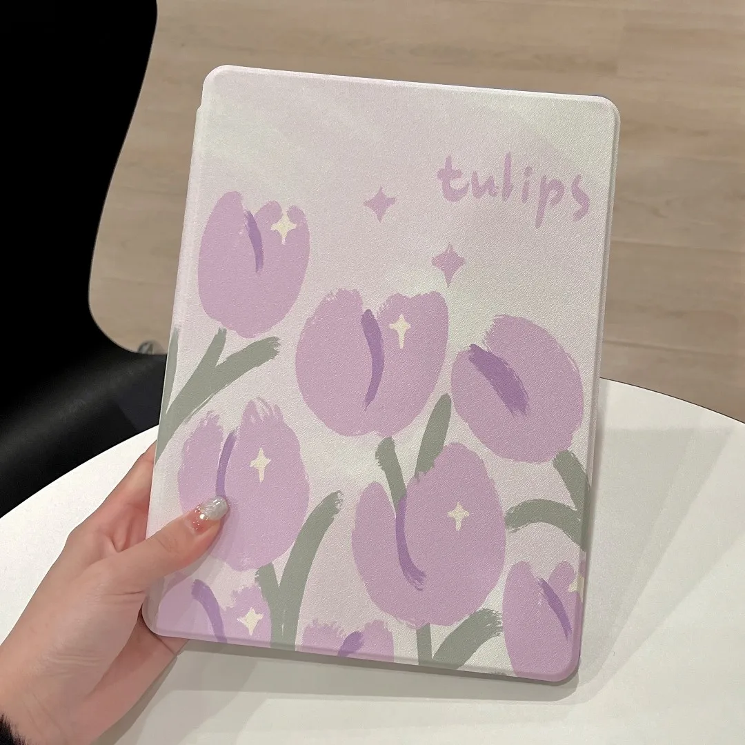 Purple Tulip Tablet Case for iPad