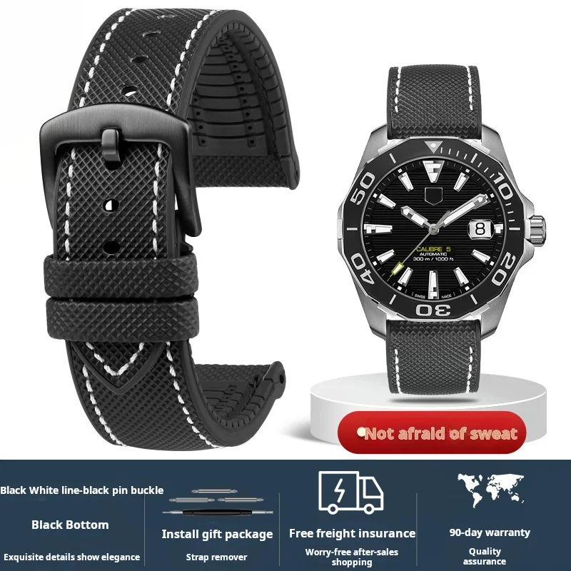 Vibrant Multi-Color Nylon Rubber Watch Strap Bracelet for Men - Available in Various Sizes
