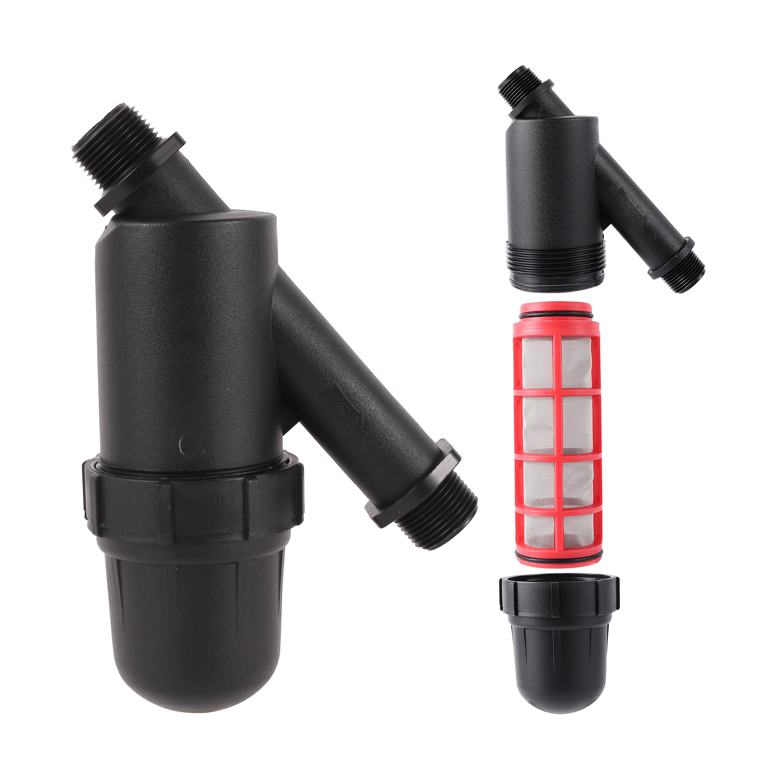 Garden watering filter 3/4" Male Thread Screen Water Filter 120 Mesh Stainless Steel Garden Irrigation Misting Spray System Impurities Strainer