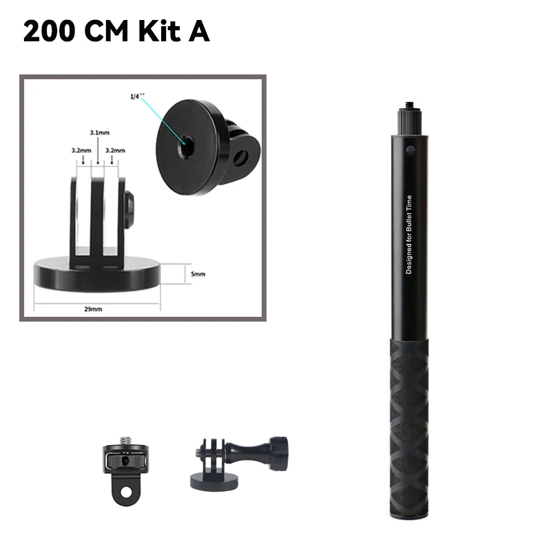3m Selfie Stick Inksoon 33cm Extended To 2m Long Carbon