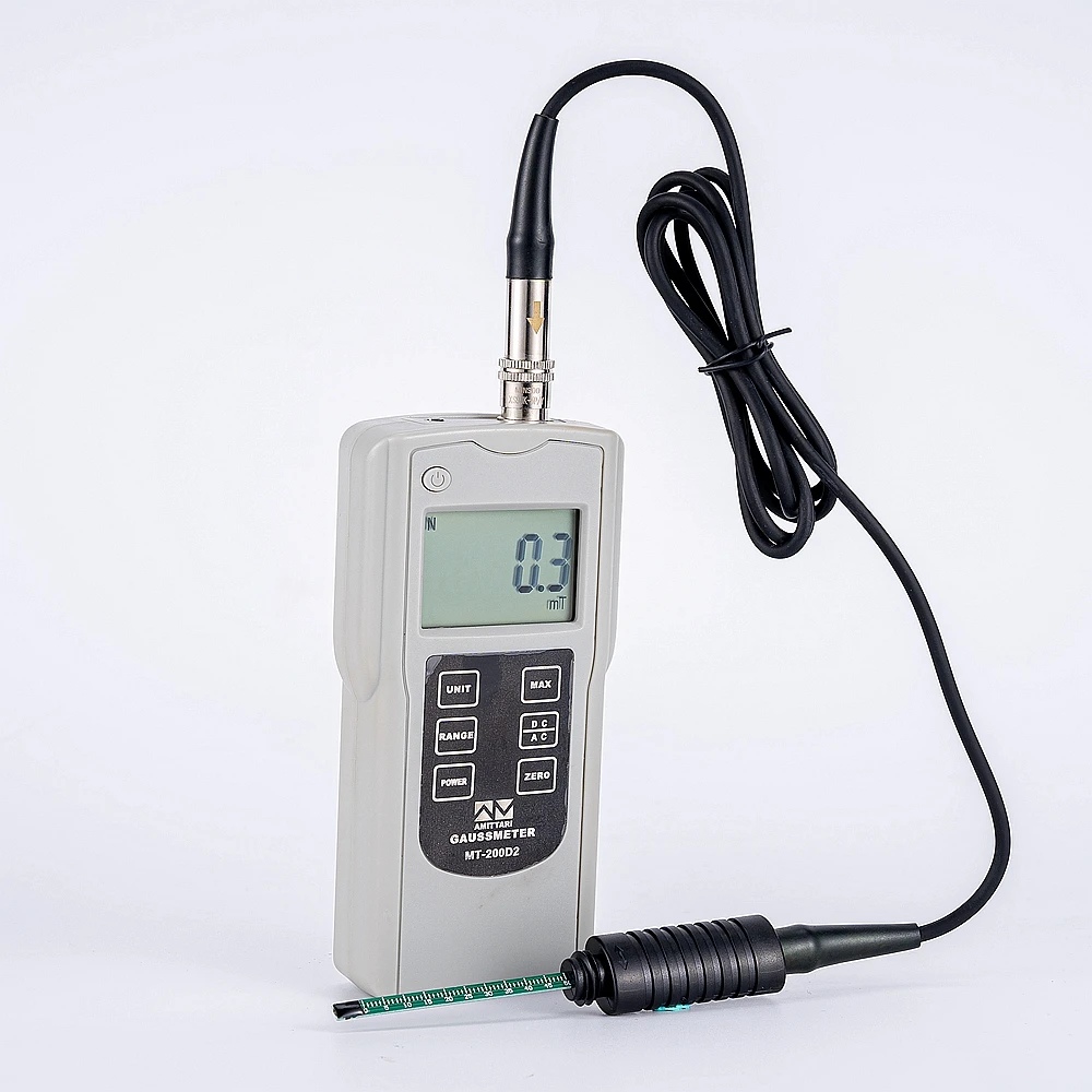 디지털 가우스 미터 테슬라미터 MT-200D2 자기장 측정기 0mT 2000Mt 10Hz 200Hz 자기장 강도 감지기
