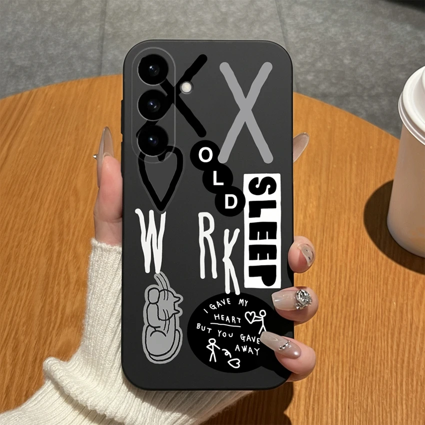 Abstract Art Pattern Soft Matte Silicone Phone Case - High-Quality Bumper Shell