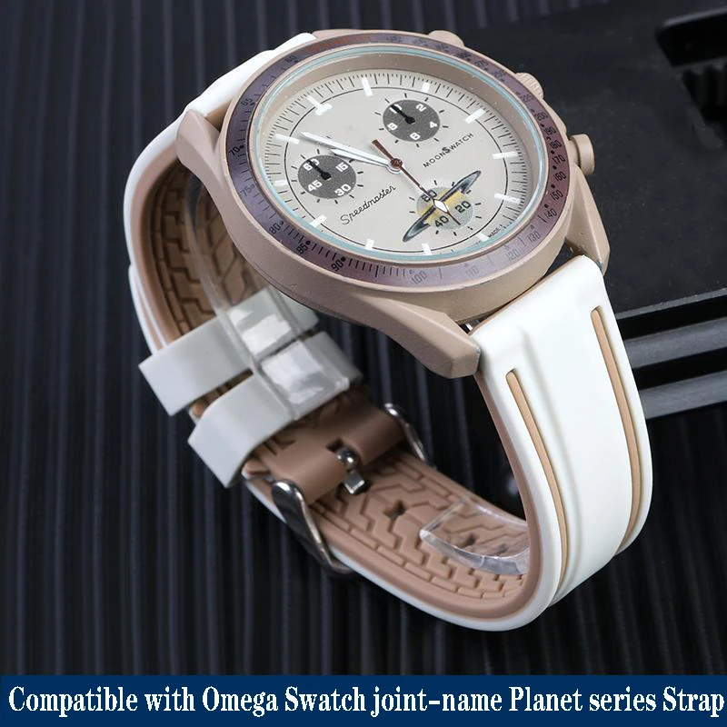 Cinturino Per Orologio In Silicone Di Alta Qualità Per Omega Swatch Planetario Moon Co-Branded Planet Uomo Donna Accessori Per Orologi Cinturino 20Mm