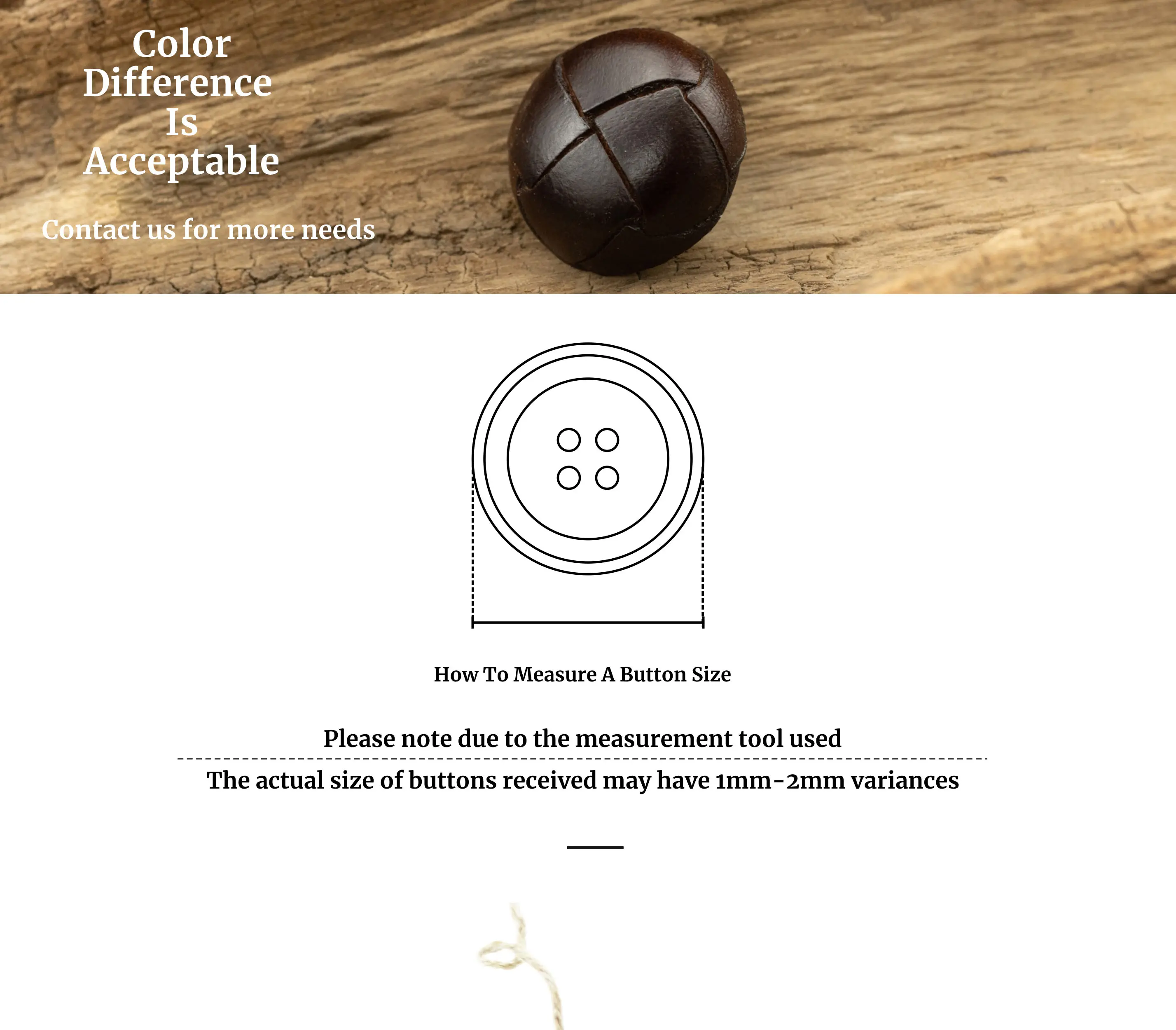 Description Picture 2 of item3pcs Vintage Genuine Leather Button Shank High Quality Hand Made Sewing Accessories For Luxury Buttons Leather Jacket Coat Brown