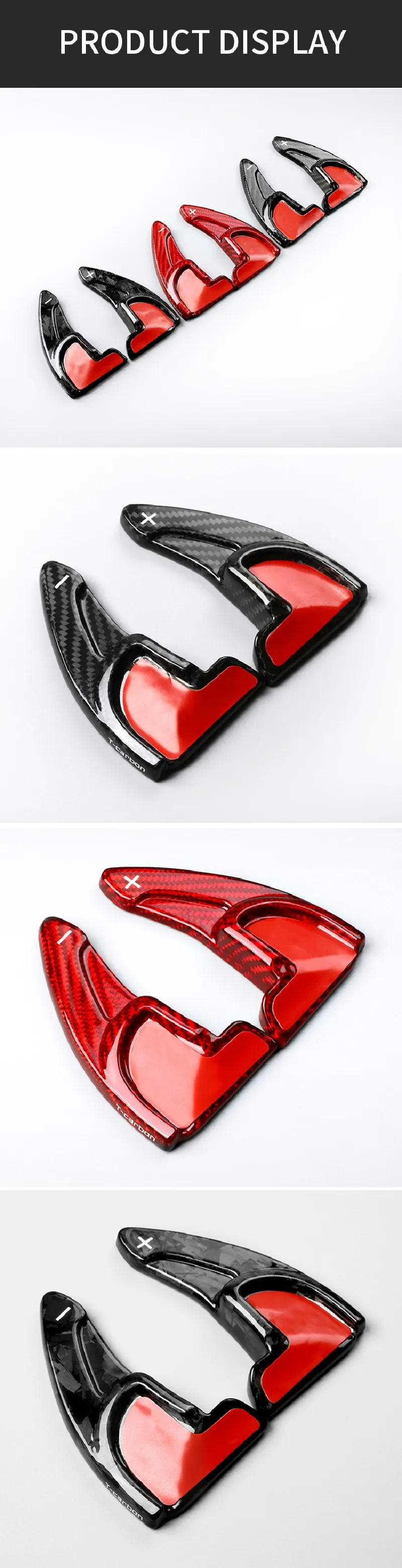 T-carbon Steering Wheel Paddle Shift For Jeep Grand Cherokee Dodge Charger Challenger Durango 2014-2020 Carbon Fiber Paddle Shif