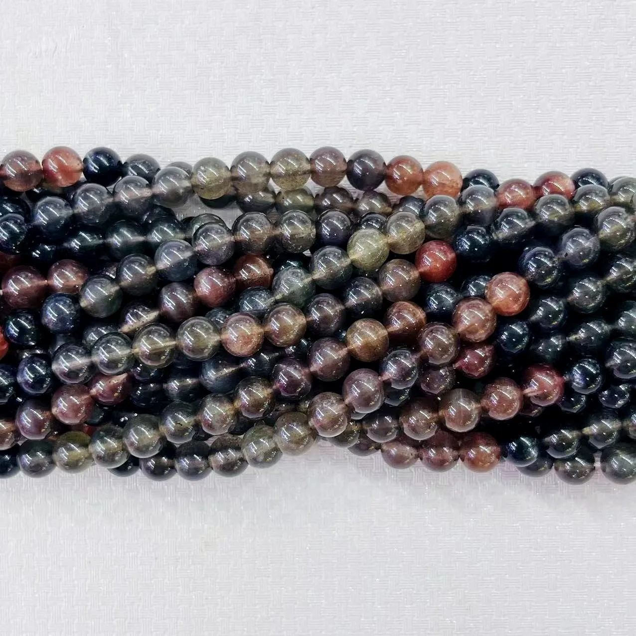 4 6MM Natural Scapolite Stone Round Beads Glisten Madagascar Red Gray Wilsonite Loose Smooth Charm Beads For DIY Jewelry Making