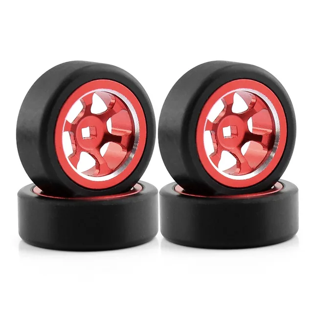 4pcs rim wheel 5 spoke drift tire for rc hobby model car 1