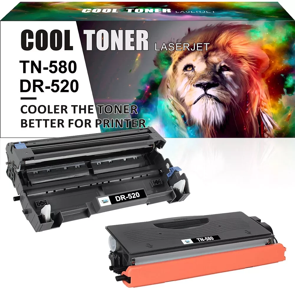 

Совместим с Brother 1x TN580, тонер 1x DR520, фотоэлемент