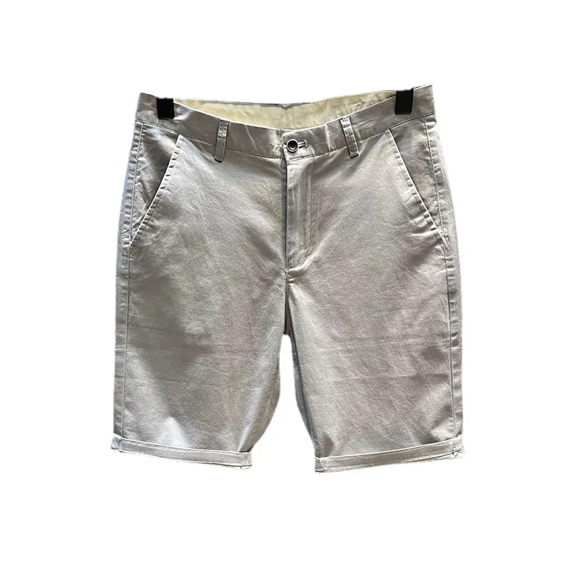 2024 New Shorts Men's Summer Pure Cotton High-End and Fashionable Outdoor Casual All-Matching Slim Fit Workwear Shorts